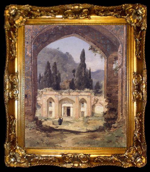 framed  Jean-Paul Laurens Ruins of the Palace of Asraf, ta009-2